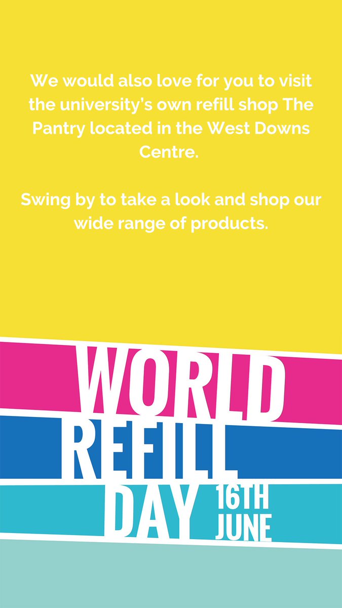 Foodoncampuswinchester (@uowcatering) on Twitter photo Our campus is supporting #worldrefillday ! Aiming to reduce waste and plastic on campus. Here’s how you can get involved🌍♻️ <a href="/Environment_UoW/">Winchester Env Team</a> #RefillRevolution Our campus is supporting #worldrefillday ! Aiming to reduce waste and plastic on campus. Here’s how you can get involved🌍♻️ <a href="/Environment_UoW/">Winchester Env Team</a> #RefillRevolution