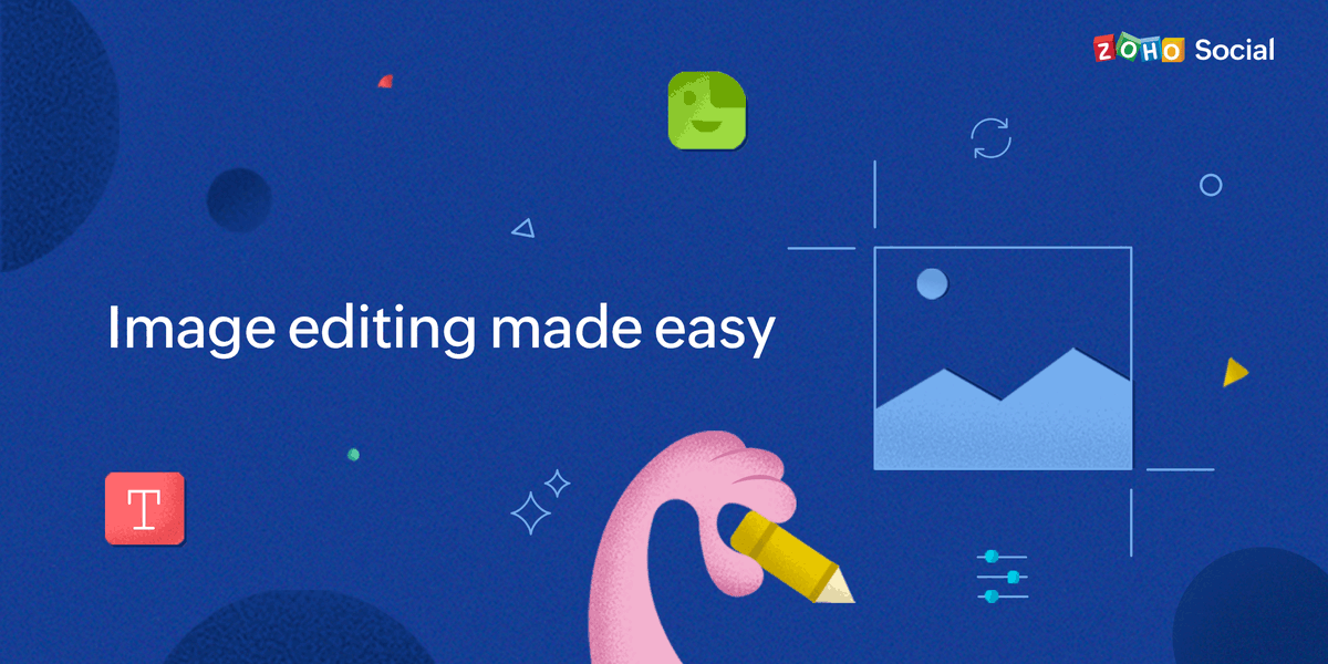 ZohoSocial's tweet photo. Introducing the image editor for #ZohoSocial! Edit your images before publishing them to your social media platforms with this in-app tool, which helps you crop, rotate, and add text, stickers, and filters. Give it a try and let us know what you think! 👉 https://t.co/kqQtHIOOUg https://t.co/wj5D7GVYKO
