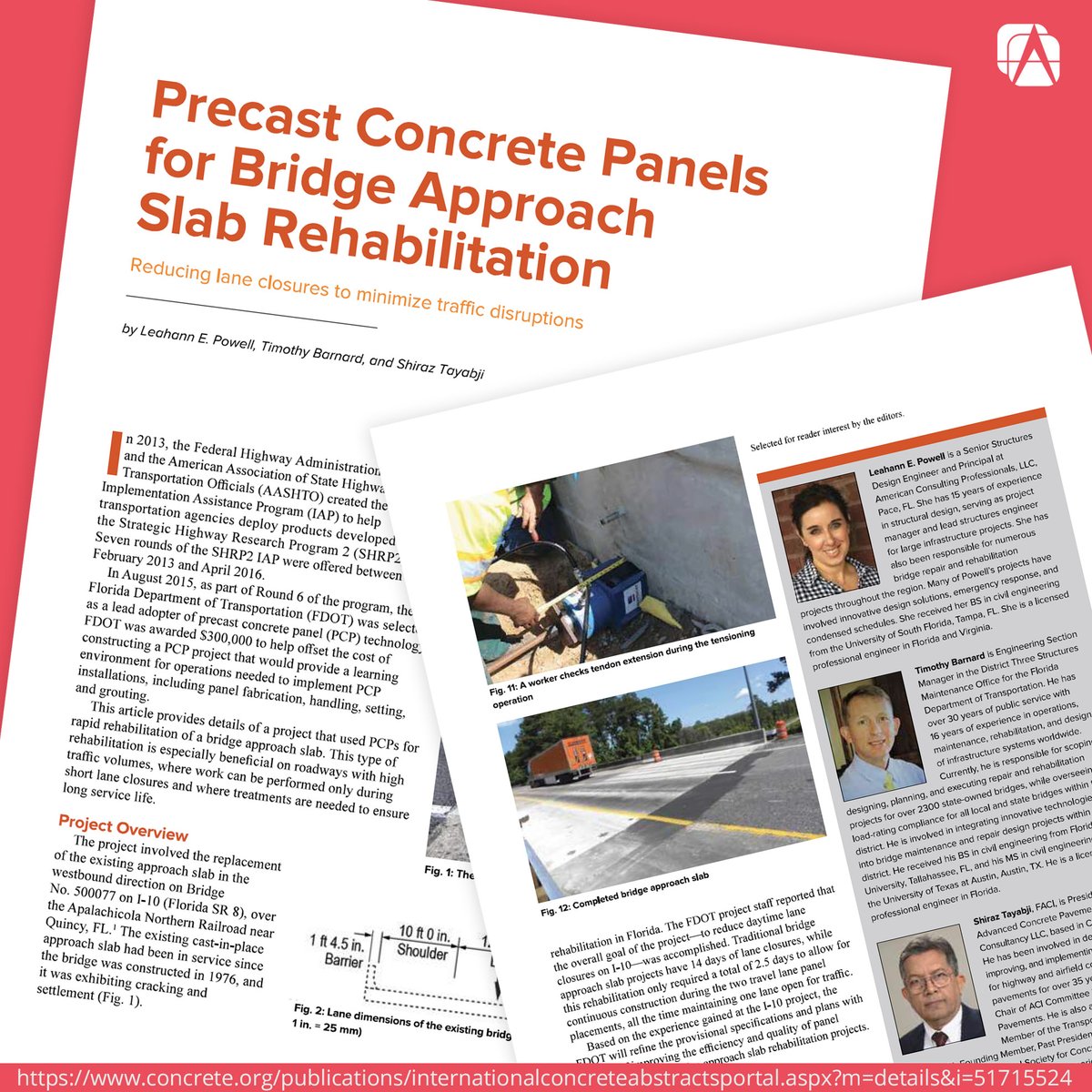 Today is #InternationalWomeninEngineeringDay! 
Featuring Leahann Powell, PE and a team of professionals who developed an innovative process to replace approach slabs for bridges, reducing lane closure times. #INWED22 #STEM #inventorsandinnovators #womensengineeringsociety