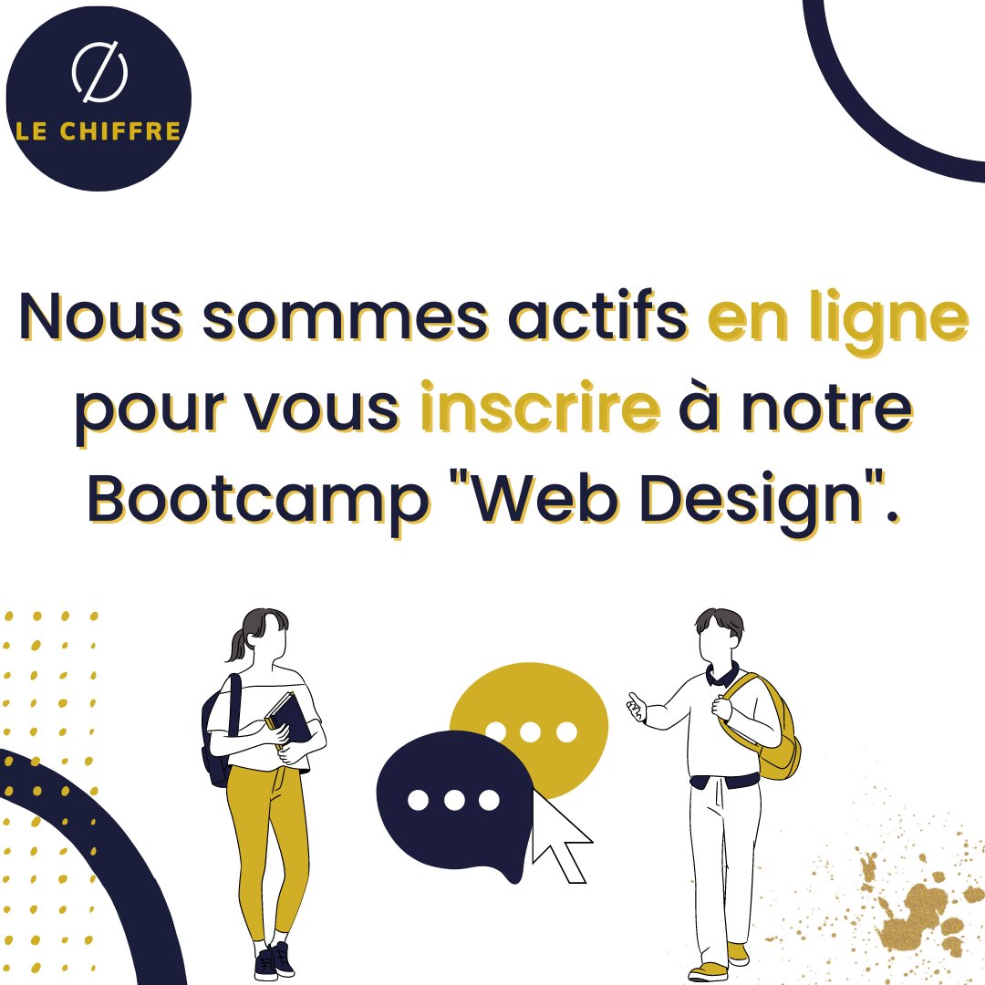 Envie de vous inscrire à notre Bootcamp « Web Designer »?
Venez vers nous sur l’adresse mail suivante :
candidat@ecole-lechiffre.fr
Venez développer vos compétences avec nous! 
#LeChiffre #student #WebDesign #titrepro #étudiant #travail