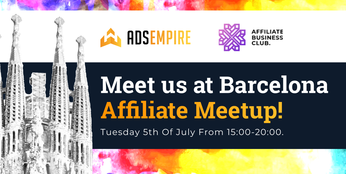 AdsempireAgency's tweet photo. Are you ready for networking with the industry's brightest minds?
There is no better opportunity than to meet on #Barcelona #AffiliateMeetup.
See you on 5th of July from 15:00-20:00!
Join the event! https://t.co/wGZzhNMdt0
#affiliatemeetup https://t.co/XnYab21dQq