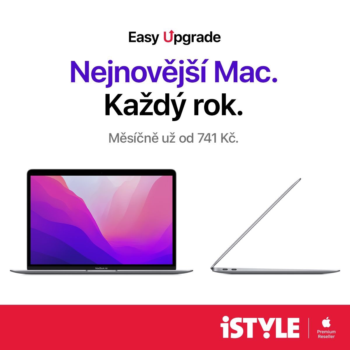 Každý rok ten nejnovější Mac za přijatelnou měsíční částku. Tak to se ti splní se službou Easy Upgrade. Třeba MacBook Air už od 741 Kč/měs. Klikni a dozvíš se víc 🟣 → istyle.link/easy-upgrade // #istylecz #easyupgrade