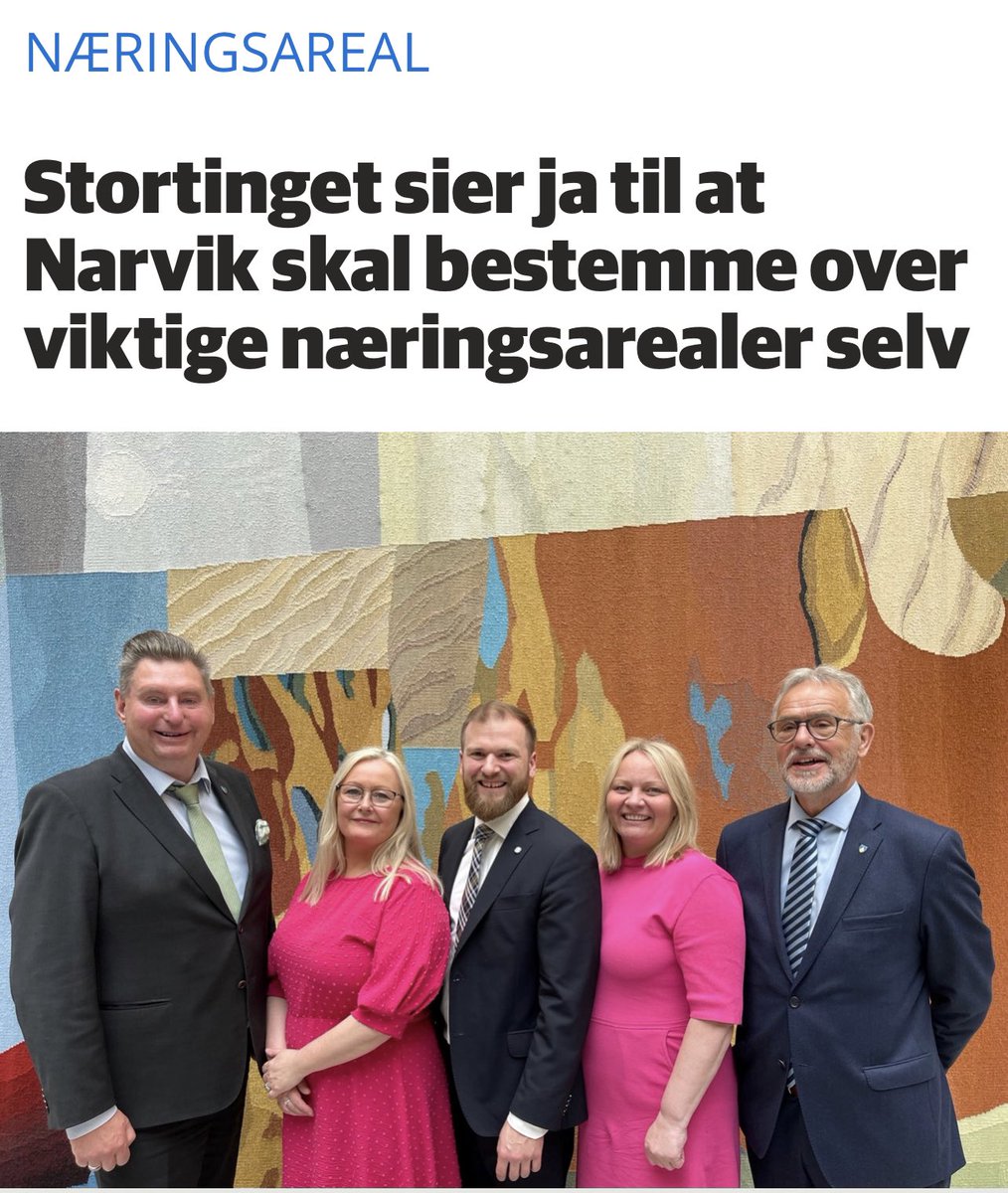Store avgjørelser i Nord-Norge:

❌ Sørfold/Fauske sier nei til grønt industriprosjekt som betyr 20-50 milliard i investering, hundrevis av arbeidsplasser og 6 TWh ny fornybar energi. 
✅ Regjeringen gir Narvik kjøpsretten over Framneslia. Startskudd for 50-70 milliard investert!