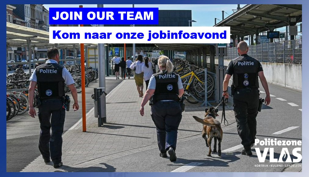 pzvlas's tweet photo. 📣 Schrijf je nu in voor onze jobinfoavond en kom alles te weten over de 6 interessante operationele vacatures in het korps. Het is alvast een heel mooi aanbod aan functies💙
👉Alle info vind je uiteraard op onze website: https://t.co/OghqbsyQiy https://t.co/Zl5xHP04qL