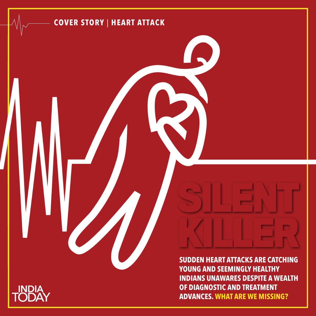 IndiaToday's tweet photo. Coming up on the stands: Why are silent heart attacks striking the young more. Grab the latest copy of India Today magazine to know how to prevent it
https://t.co/1pZbXadArA
#indiatodaymagazine #upcomingissue #onstandsthisweek #latestissue #newedition #SilentHeartAttack https://t.co/gCaZQOixZh