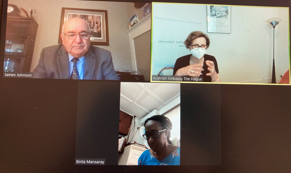 AustriainNL's tweet photo. Fruitful exchange with @SpecialCourt Prosecutor &amp; Registrar about important work &amp; challenges of the #RSCSL which is fulfilling residual functions of Special Court for Sierra Leone, such as maintaining archives &amp; supporting witnesses, victims &amp; national authorities. https://t.co/3QaPO3CnuL