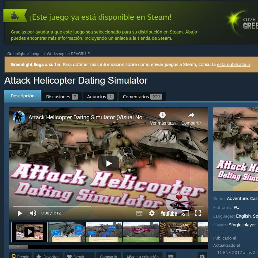 Dating simulator helicopter attack Steam Achievements