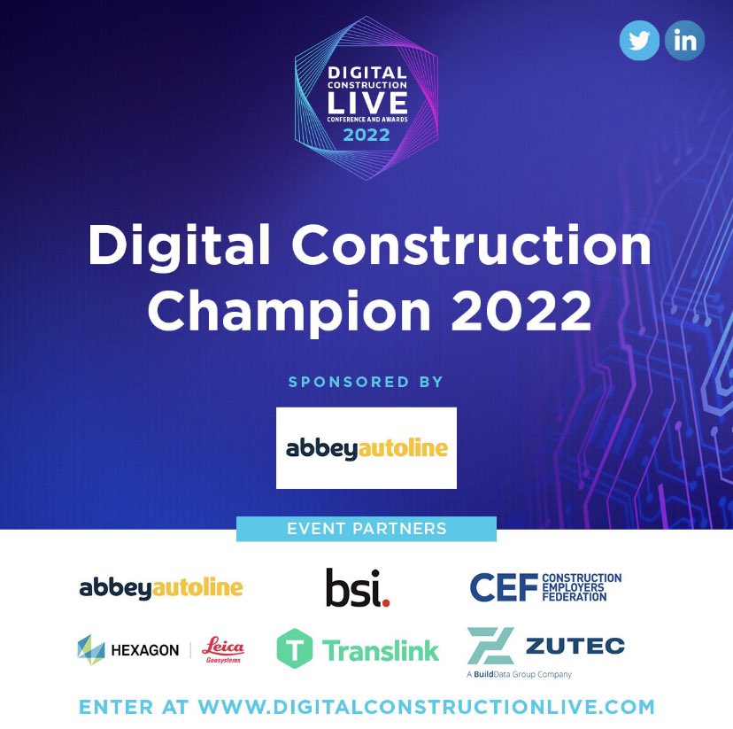 We are delighted to be sponsoring the Digital Construction Champion 2022 category at this evening’s inaugural @DCliveNI Awards. Good luck to all of the finalists and we look forward to seeing you tonight! #InsuranceBroker #DigitalConstructionLive