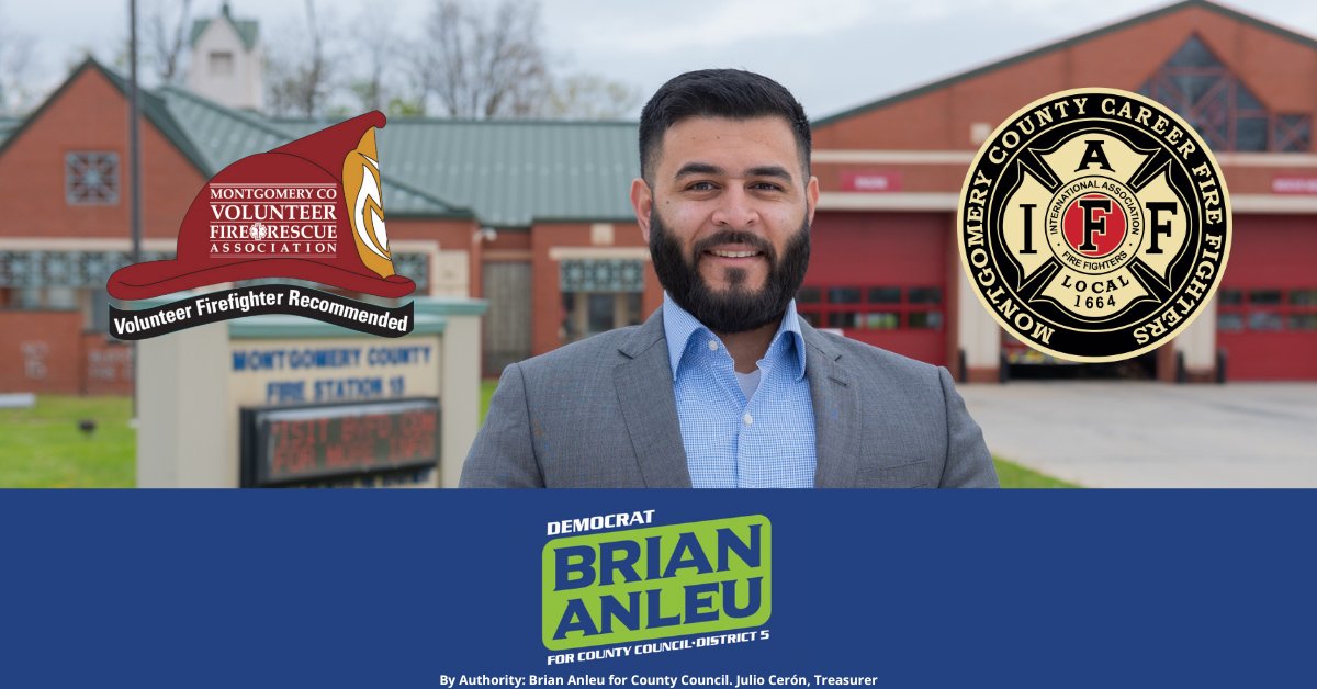 brian_anleu's tweet photo. 🚨: Proud to have the support of both the @mcvfra &amp; @IAFFLocal1664, which represent the volunteer and career firefighters &amp; EMTs, respectively, who put their lives on the line every day to protect the life and property of Montgomery County residents! https://t.co/l9jkEJxCPw