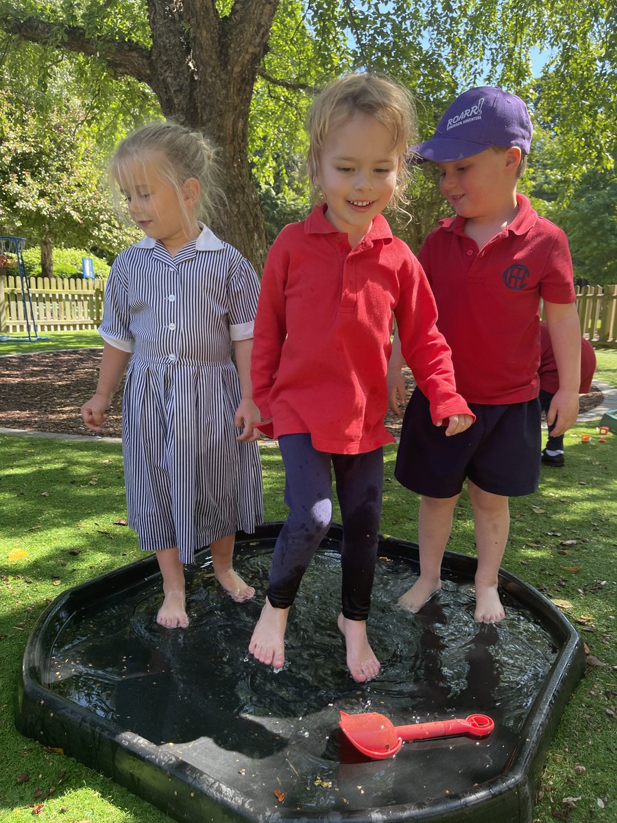 TownCloseSchool's tweet photo. Tricky weather to find puddles to splash in so Mrs Hampsheir created a few of our own in Nursery today, to the delight of our Little Acorns! 
#Nursery #SplashingInPuddles #StayingCool https://t.co/gjAfGzfMgT