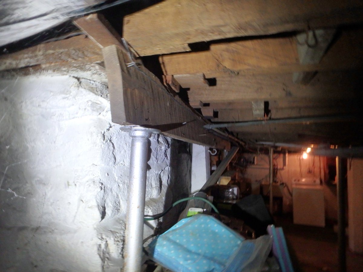 Another early 1800's built house. Structure in basement was a mess. 16 supports posts in a 15x15' basement 😲#watchung  #homeinspector
 #warren #summit #shorthills #berkeleyheights #NJ  #homeinspection #Google #Millburn #digitalmarketing  #homeinspection  #inspection