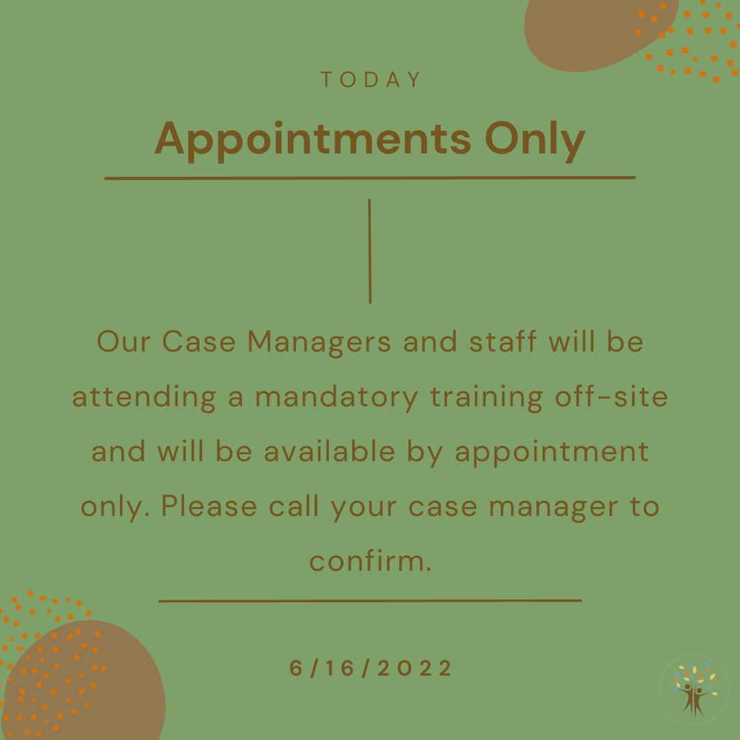 ChrysMin's tweet photo. Due to a mandatory scheduled training, Chrysalis Case Managers will only be working with clients who have a previously booked appointment today. We will resume normal operations tomorrow Friday, June 17, 2022.

#reentry #secondchance #satxnonprofit https://t.co/vc2w1DQFg1
