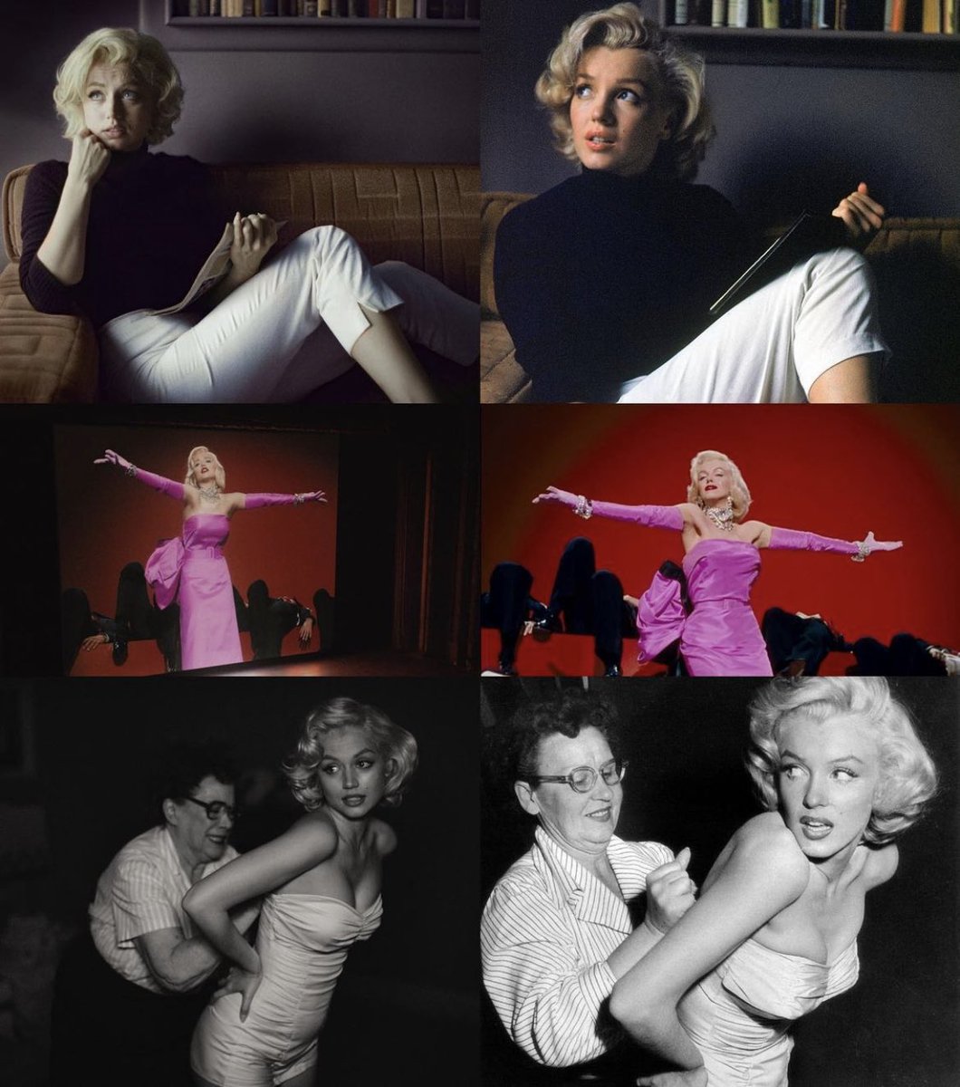 Ana de Armas                Marilyn Monroe         
in BLONDE                      in the 1950’s