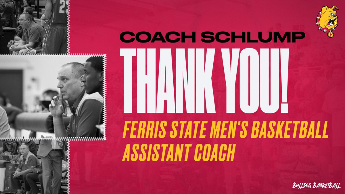ferrisathletics's tweet image. THANK YOU! A huge thank you to @FerrisMBBALL assistant &amp;amp; West Michigan legend Dave Schlump, who has announced his FSU coaching retirement! Many years of great service to the 'Dawgs under two different head coaches! National Champion assistant as a Bulldog forever! @CoachBronks