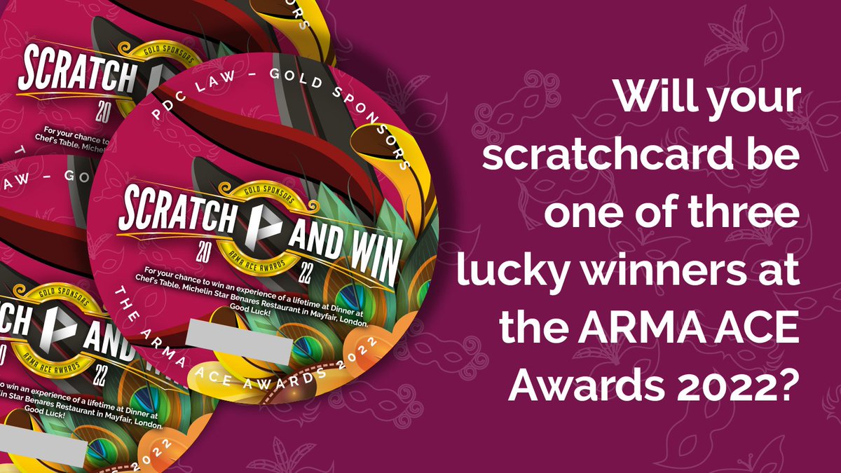Are you attending the @ARMAleasehold ACE Awards tomorrow night? If so, look out for the scratchcard on your table, you could be in with a chance of winning an evening out with PDC Law at Chef's Table, Michelin Star Benares Restaurant in Mayfair, London #ACEawards22