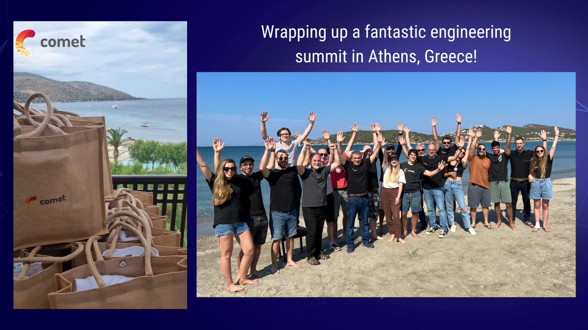 Our 2022 engineering summit was held in Athens, Greece. We're a #RemoteFirst company but had a blast meeting in person! #LifeAtComet #MovingMLForward