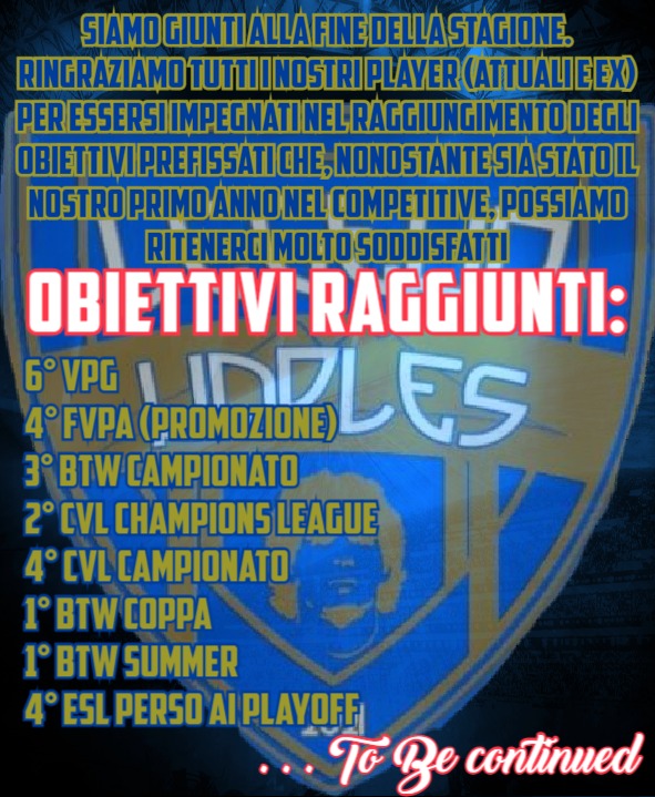 LegendNaples's tweet photo. Siamo soddisfatti dei nostri ragazzi/ex player che hanno dato tutto x questa maglia .Ancora non siamo sicuramente un top team, ma sicuramente con costanza e impegno nel tempo lo diventeremo .RINGRAZIAMO INFINE TUTTI I VARI CLUB CHE ABBIAMO SFIDATO CI BECCHIAMO SU FIFA 23 👏👏💙💛 https://t.co/xRyJVL73Mn
