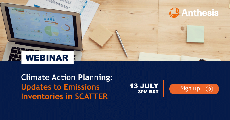 anthesis_group's tweet photo. Join Anthesis on 13th July to hear about the latest updates on the SCATTER tool. We will explore how local authorities can use the area-wide emissions inventory for climate action planning and measurement. Register here: https://t.co/mgfsP6vn9Q

#webinar #climateaction