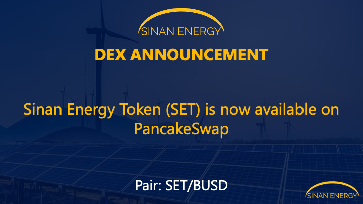Great News SET Community!
SET/BUSD pair is now listed on Pancake Swap
Initial listing is at a discount to the current price
This is a great opportunity to buy SET as the
price is expected to balance with the central exchange over time

#Crypto #cryptocurrency #renewables #energy