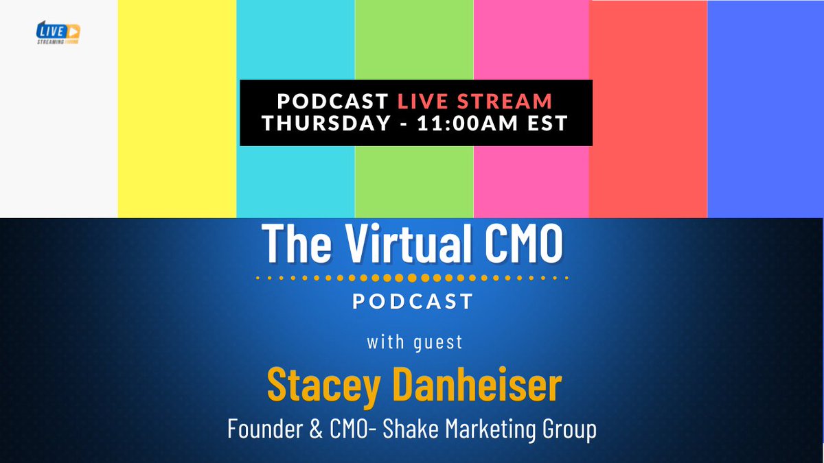 FiveEchelon's tweet photo. Join us today at 11:00 am EST as we talk LIVE with the Founder and CMO of @Shakemktg Stacey Danheiser about "Fractional CMO Insight on Building a Community." 

#marketingstrategy #marketingpodcast #livestream https://t.co/EK4IjjIjZq