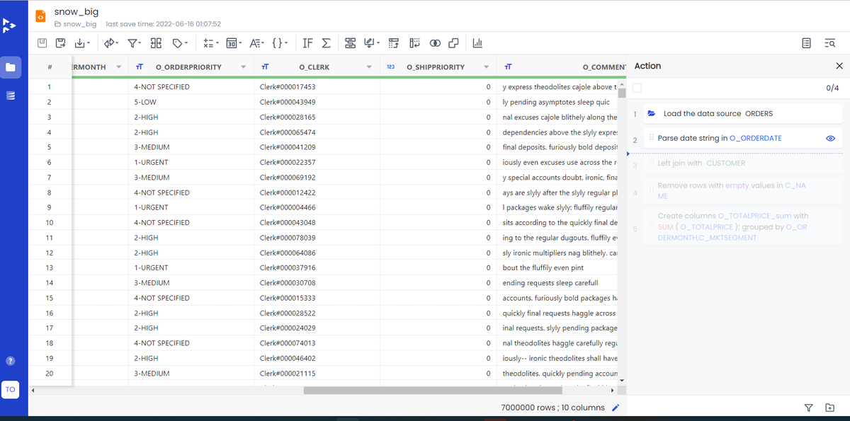 ztyan's tweet photo. Using QuickTable with Snowflake. Work on your big data interactively without long waiting.  #data #dataanalysis #tweet100 https://t.co/NPOy4P6TEv