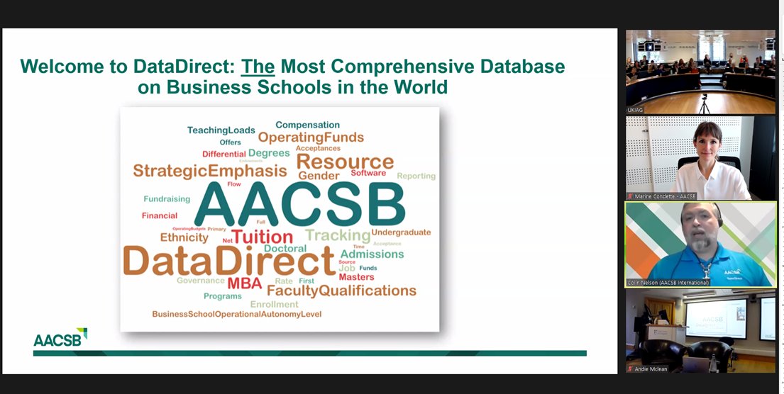 How to make the most out of <a href="/AACSB/">AACSB</a>  DataDirect? Participation is key! Joining <a href="/RColinNelson1/">R. Colin Nelson</a> to interact with the UK and Ireland Accreditation Group meeting