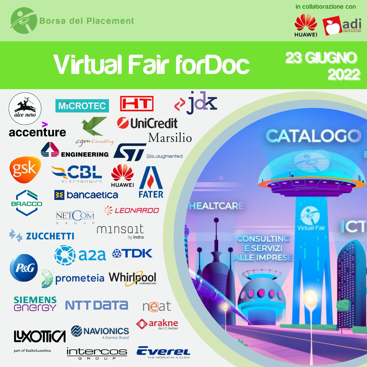 CBLItaly's tweet photo. Il 23 giugno dalle ore 10.00 alle ore 17.00 si svolgerà online la seconda edizione di Virtual Fair forDoc: l’unico career day nazionale riservato a dottorandi e dottori di ricerca!
Per iscriversi basta compilare la procedura online tramite questo LINK https://t.co/dC1QQz7SV2. https://t.co/SmNzrT4jIh