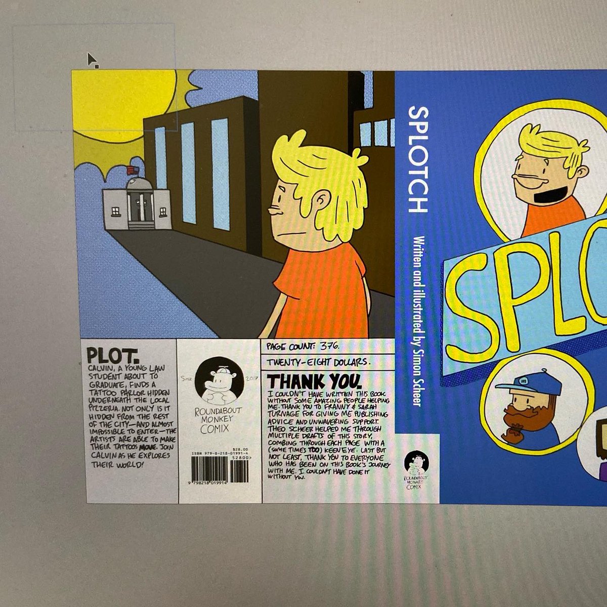 roundaboutmonke's tweet photo. SPLOTCH, the YA graphic novel I have been working on since early in the pandemic, is finally coming to life! Can’t wait to share my book with you! SPLOTCH: coming out July 1st. Preorder coming soon! https://t.co/TkFHAqiv6U