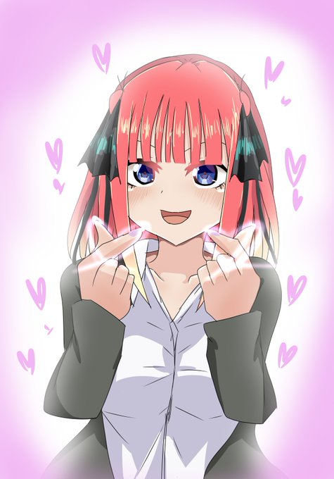 ダンベルマンさんがTwitterに投稿した中野二乃(五等分の花嫁)のイラスト。