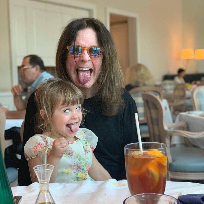 Ozzy Osbourne and his granddaughter.