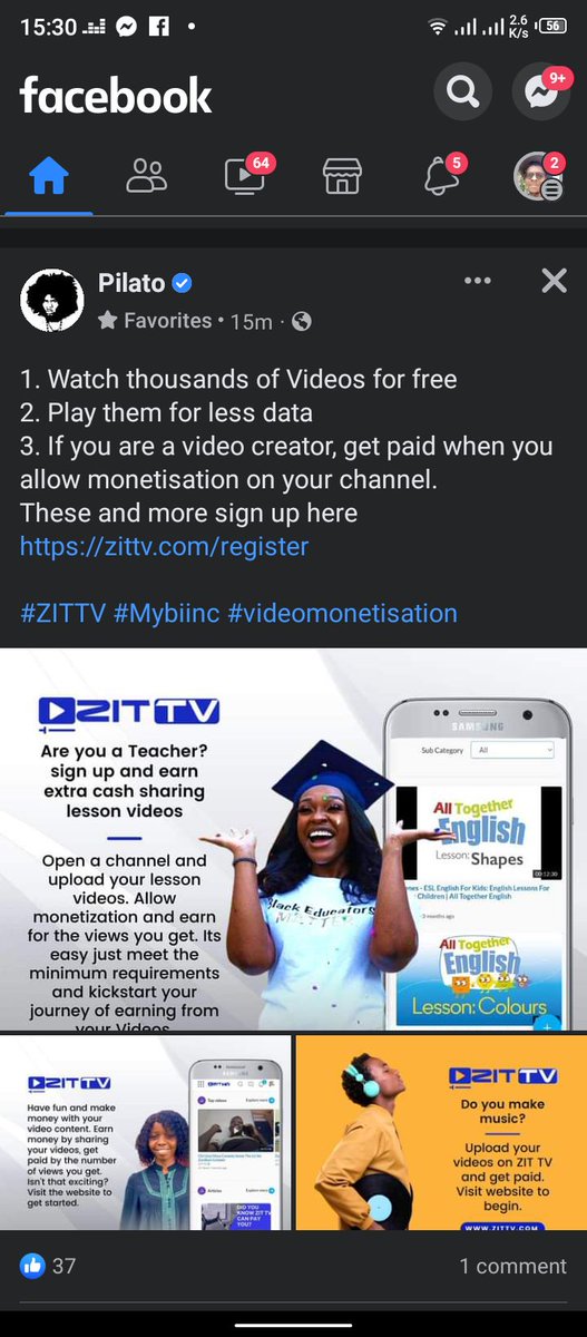 ZITTV's tweet photo. Thank you @iampilato 
Upload your videos and Earn
https://t.co/NeS2n5zvhe

#ZITTV #myBIInc https://t.co/KlhU6jWqaa