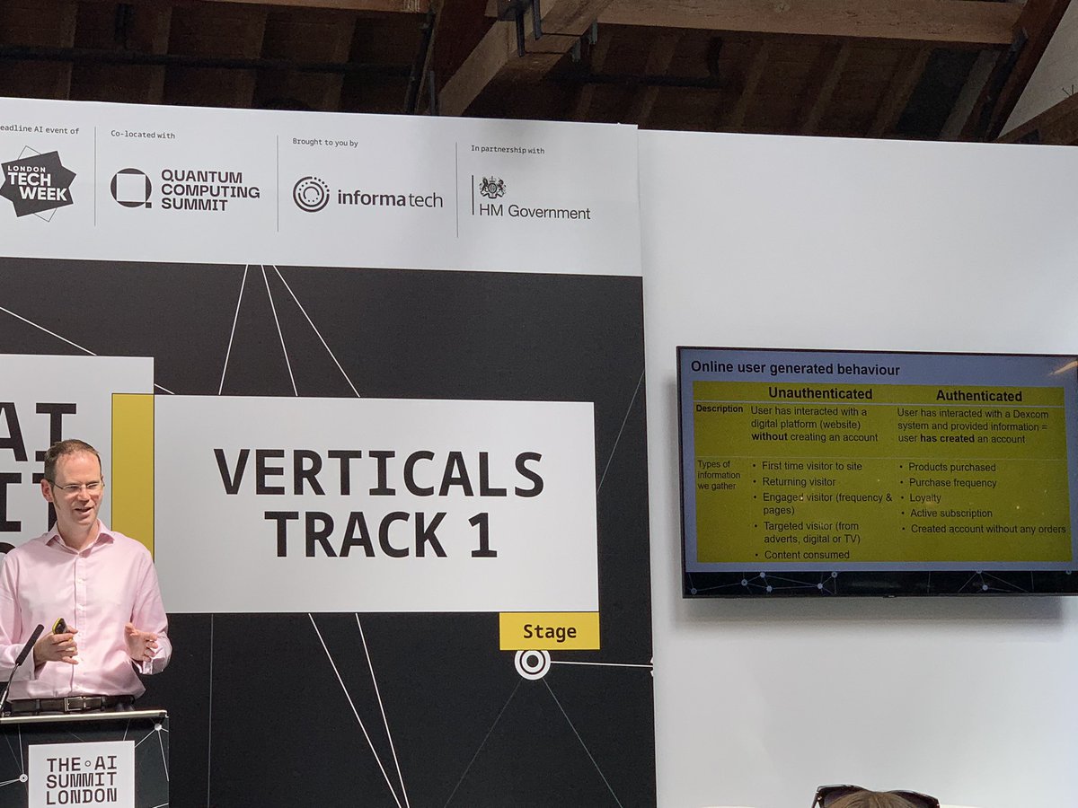 Mike from <a href="/dexcom/">Dexcom</a> is currently explaining how a client is identified through advertising and using a combined personalised CMS system to determine the next steps for the customer journey 

#AISummit
#LTW2022
#ConversationalAI
#EthicalAI
#ArtificialIntelligence