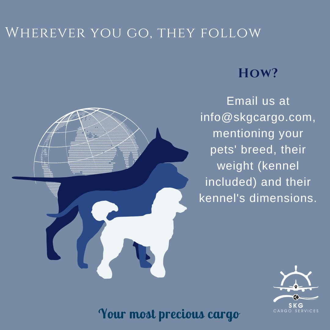 You don’t have to fit them in a suitcase. You don’t have to leave them behind. We make sure your most valuable cargo travels with you. Email us at info@skgcargo.com.

#logistics #logisticsdogs #airfreight #dogs #cargo #logisticsgreece #skgcargoservices #transportation
