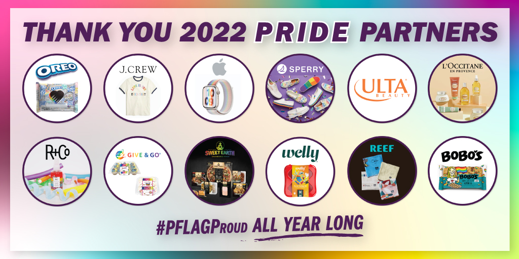 We're halfway through #Pride and we want to take another moment to thank our 2022 Pride Partners. We're #PFLAGProud to work with these organizations and want you to get to know them more over at pflag.org/PridePartners 🧡🌈 #Pride2022