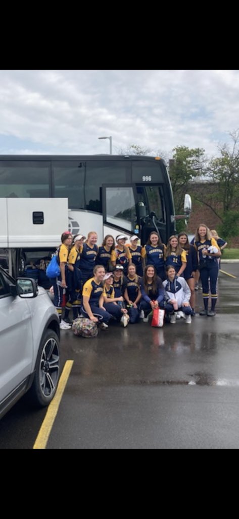 The ladies are ready!!!! On their way to MSU!!! Special thanks to Dean Transportation for supplying a Motor coach for this special event!! <a href="/TrojanPit/">Trojan Pit</a>  #yes2tps <a href="/TrentonSoftball/">Trenton Softball</a>   Go Trojans!!!