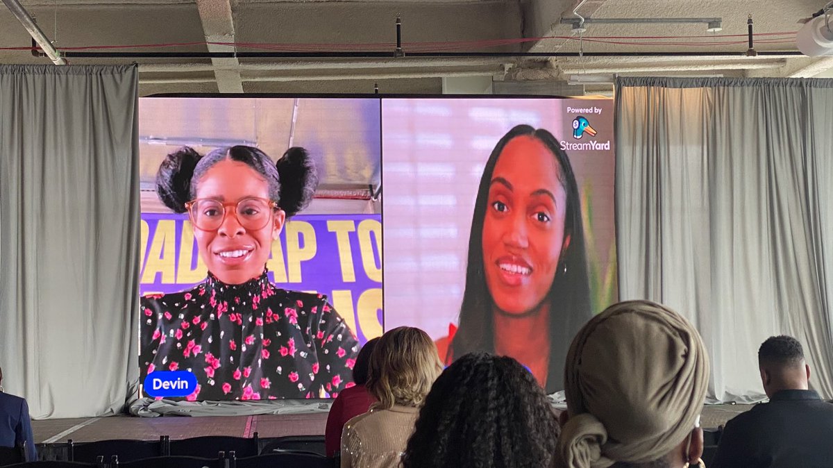 i_am_liberty's tweet photo. Listening to @collab_capital Partner and Head of #GoogleforStartups @jewelmelanie's keynote. After Partpic she invested in 15 businesses and 25 more with her partners. @BWTalkTech #RTB22 #YourBillionsAwait #femalefounder https://t.co/1PDoEaLqCj