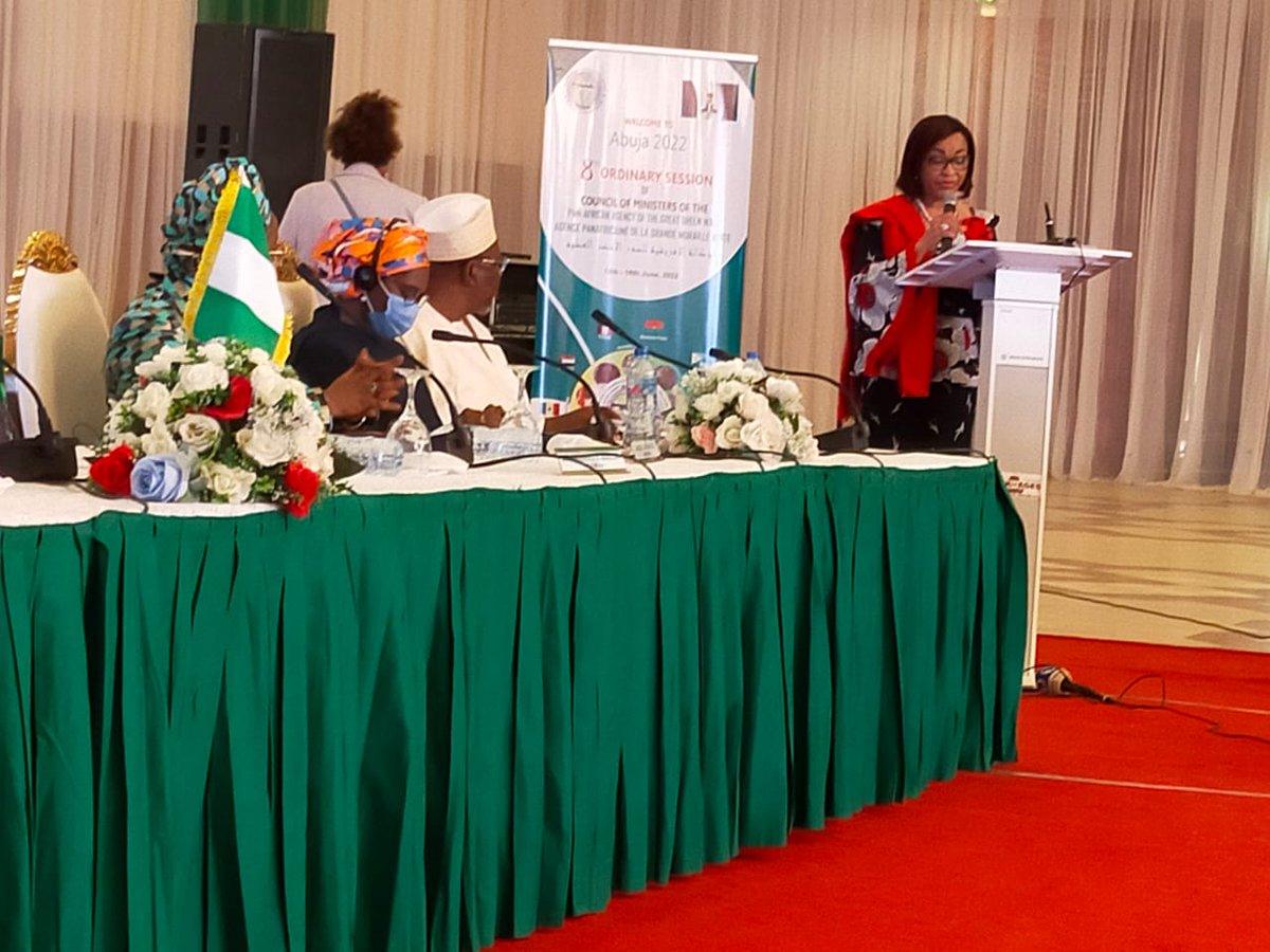 Her excellency @JosefaSacko further called upon partners to support the @_AfricanUnion in its drive to extend the @auggwi #GreatGreenWall to the SADC, and support ongoing efforts in Cameroon, Ghana, the Gambia etc