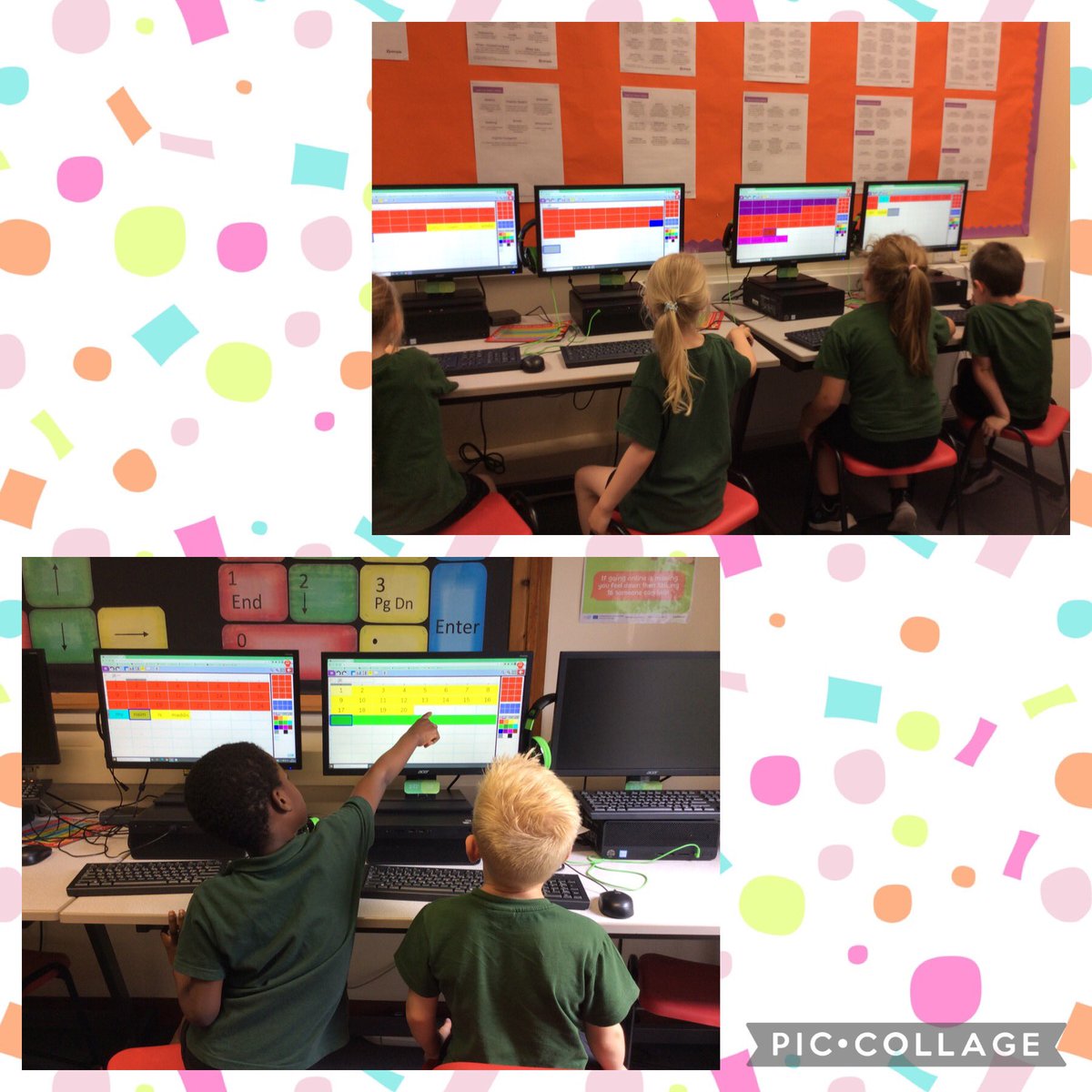 TickfordPark's tweet photo. Check out Year 1βs introduction to spreadsheets! We learned how to enter data and change the colour of the cells.#TP4Computing #TP4year1 https://t.co/xUoexsi1TN