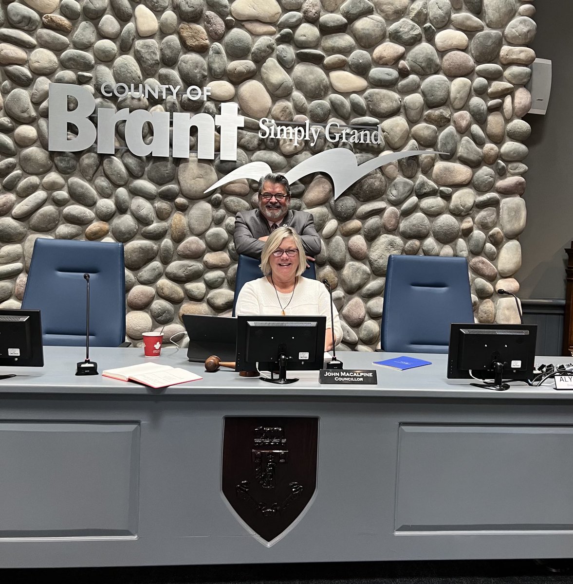 Chairing the SCOR meeting under Mayor David Bailey’s supervision. A beautiful council chambers from a renovated former hydro building
