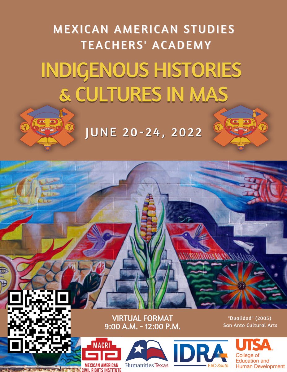 Register soon! Please share widely! docs.google.com/forms/d/e/1FAI… #mas4txschools #ethnicstudies #chicanxstudies #decolonialstudies #Idra #MACRI #humanitiestexas #utsa #utsamas