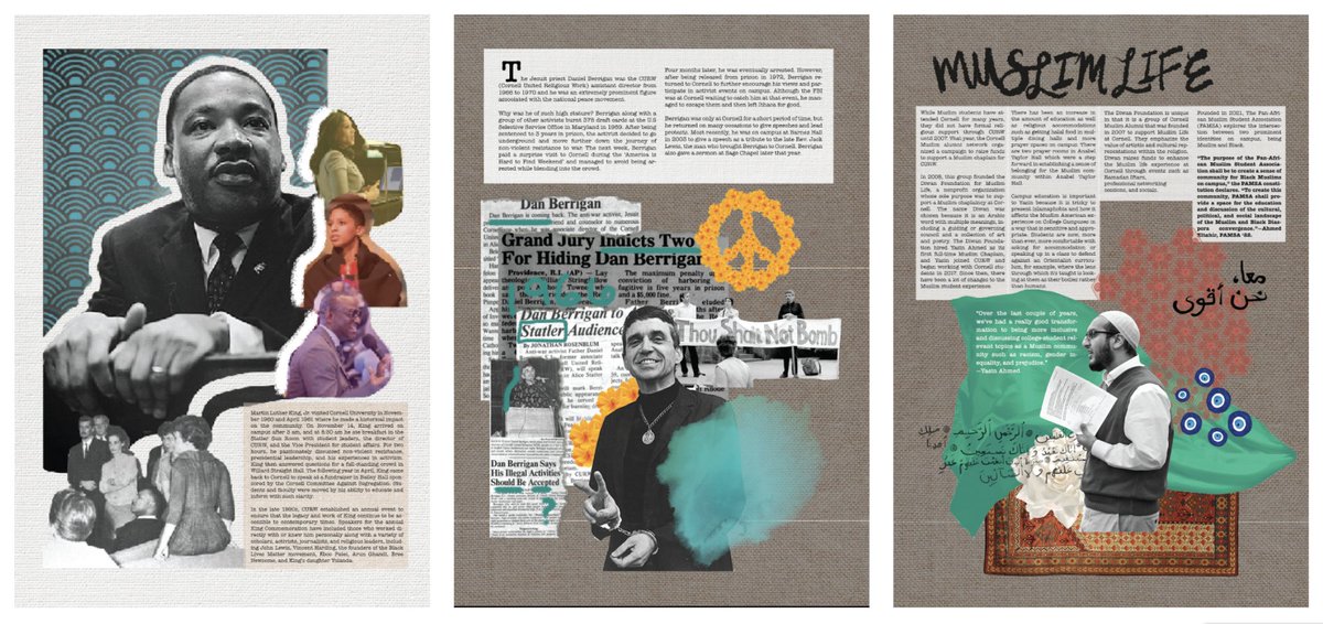 all0verthemaps's tweet photo. A graphic design project for the 
@CornellOSMM office. Learning about Cornell's history and also my personal style when it comes to digital art and collages was quite the experience! https://t.co/04lJeXS2lx