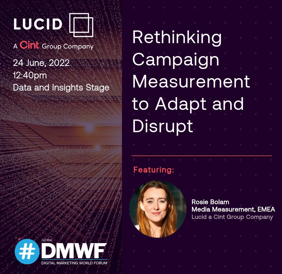 If you're going to Digital Marketing World Forum in London, be sure to attend Rosie Bolam's session on rethinking ad campaign measurement using new techniques and best practices.

Learn more: lnkd.in/gHwTQKSS