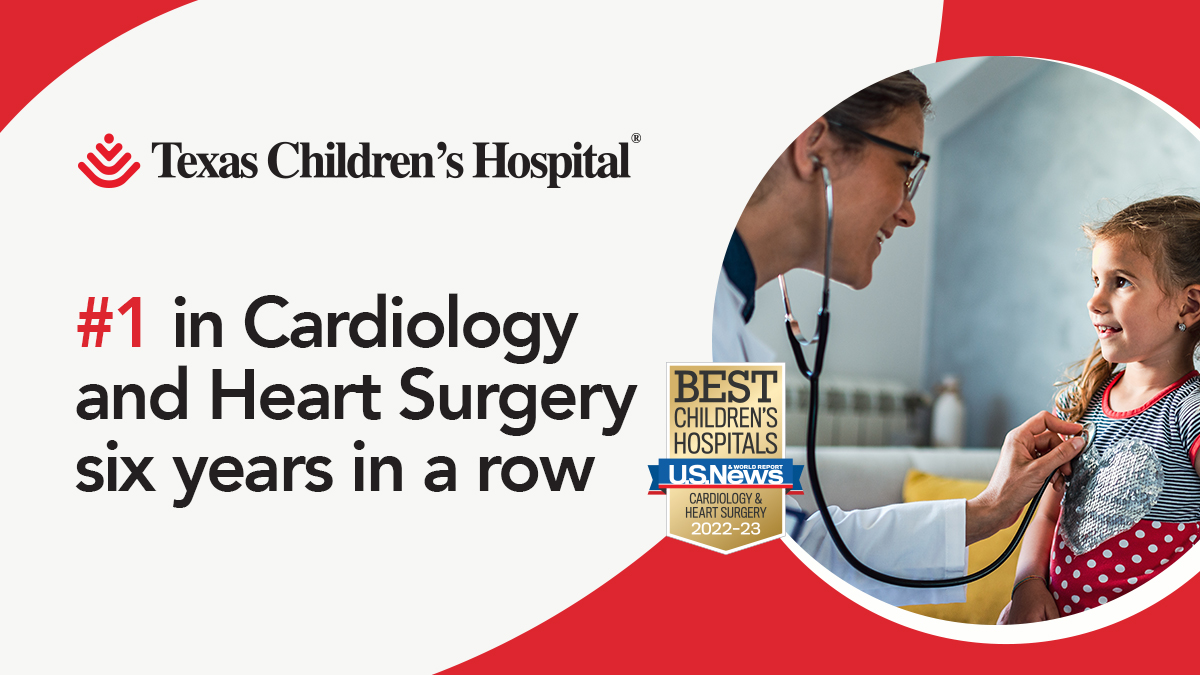 Texas Children's (@texaschildrens) on Twitter photo Greatness starts with great teams. We’re honored to be named the best Cardiology and Heart Surgery program in the country for the sixth year in a row by <a href="/usnews/">U.S. News & World Report</a>, maintaining our position as the global leader in pediatric heart care. #WeAreUnstoppable ms.spr.ly/6015bcHlF Greatness starts with great teams. We’re honored to be named the best Cardiology and Heart Surgery program in the country for the sixth year in a row by <a href="/usnews/">U.S. News & World Report</a>, maintaining our position as the global leader in pediatric heart care. #WeAreUnstoppable ms.spr.ly/6015bcHlF