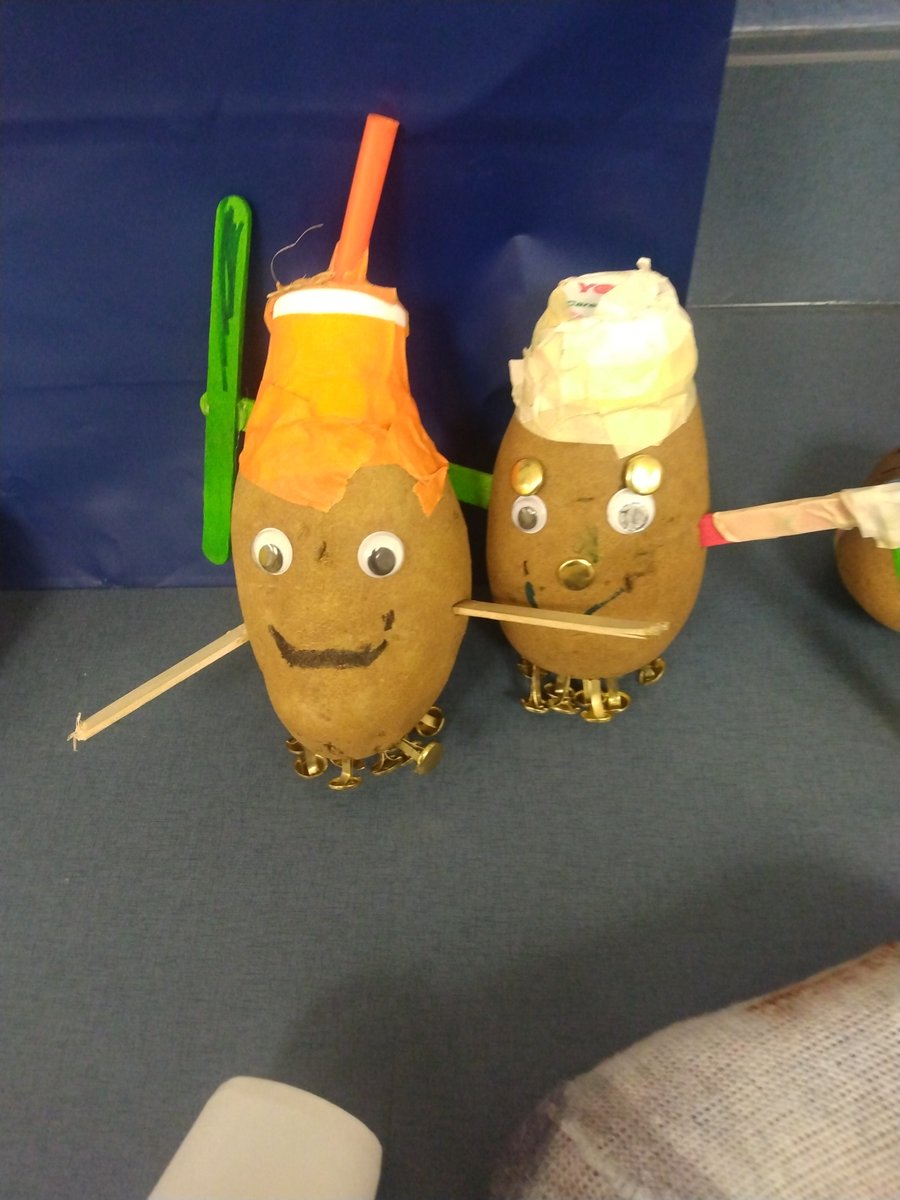jbeattieMYP's tweet photo. Two fifth grade classes are wrapping up the year with the Potato Olympics! Kids designed potato people and are competing in potato games all week. 🥇🥈🏅@Kieselpeeps @PrattClass5 @EastHills4_8 https://t.co/fLa8yKhbSB