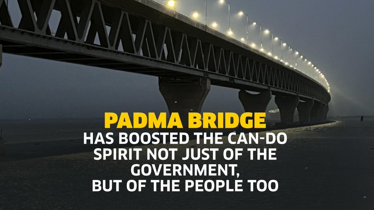 albd1971's tweet photo. #PadmaBridge has boosted the can-do spirit not just of the government, but of the people too.

Read the article published on @ThePrintIndia
 "#PadmaBridge shows #Bangladesh’s resolve" by 
@jomalhotra 👉 https://t.co/OyqmBwqqR3 @BDMOFA #SheikhHasina #Bangladesh https://t.co/vZJgrIYYFK