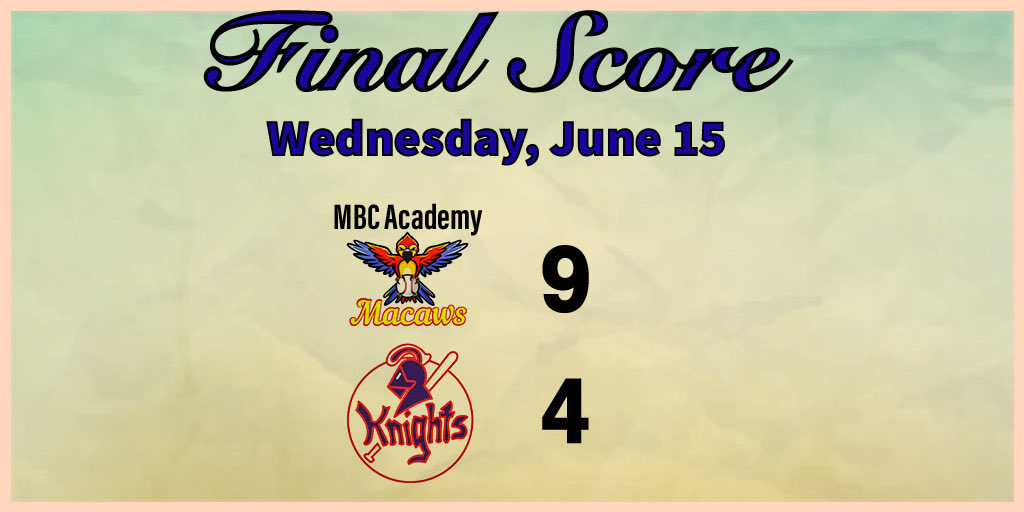BanJohnsonBSB's tweet photo. Final 

MBC Academy LF Scott Neidel (Concordia University, NE) went 3 for 3 with 2 RBIs and 3 runs scored. 
Recap: https://t.co/PWrkdYudHJ https://t.co/I96bP7yKi5