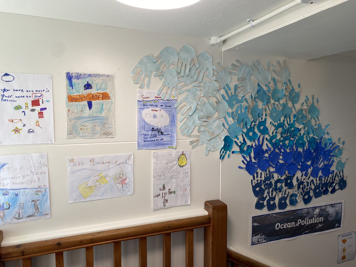 highstreetps's tweet photo. #ybont have made posters to raise awareness of ocean plastic pollution #ehicallyinformedcitizens https://t.co/k9tgY9lC2R
