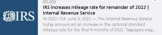 MerhdaAsheghian's tweet photo. IRS increases mileage rate for the remainder of 2022
https://t.co/3K6ymb6Wwg

Tax Consult Group
https://t.co/ts597P8aKh
310-829-0300 

#LosAngeles #WestLosAngelesCPA #Accountant #CPA #Taxes https://t.co/ubkcz3Q4b8