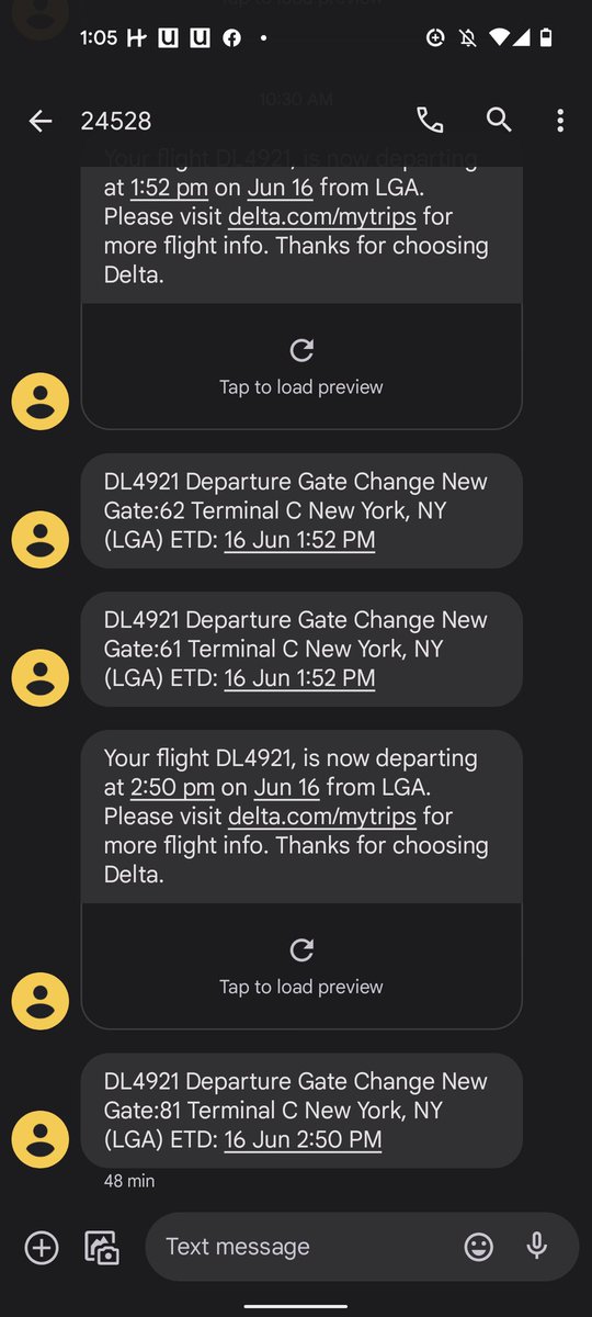 QuietlyJudging's tweet photo. "We look forward to welcoming you on board soon." You sure about that, @Delta? Cuz after three delays with no explanation offered, I'm starting to wonder... https://t.co/5vRbMBdS8a