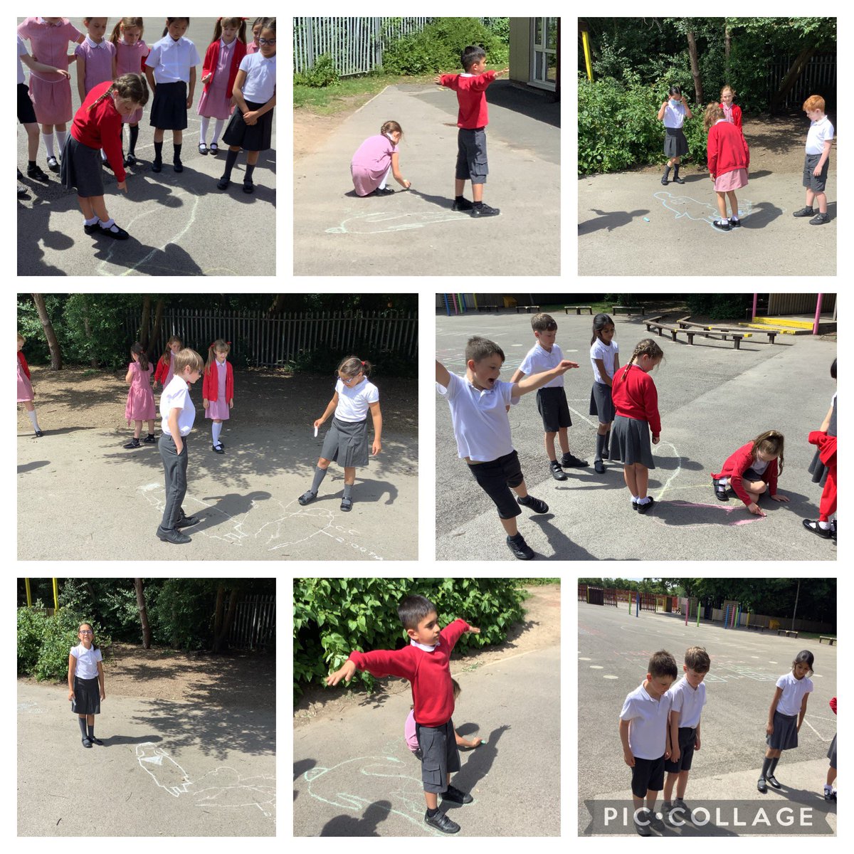 StPhilipsY5C's tweet photo. We have loved making shadows βοΈThe children have found out how shadows increase and decrease in size and how they change direction throughout the day. We are wonderful scientists in Year 3 #teamstphilips @StPhilipCEAP #StPhilipsScienceY3 https://t.co/PtnOnJqVHS